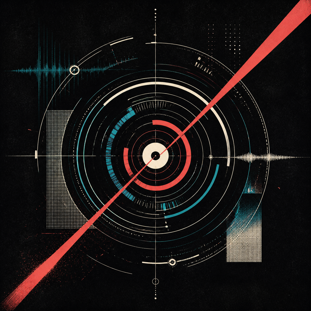 Aurora Circuit geometric timing-ring artwork